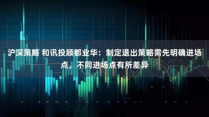 沪深策略 和讯投顾都业华：制定退出策略需先明确进场点，不同进场点有所差异