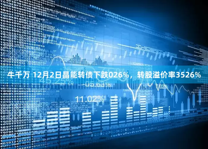 牛千万 12月2日晶能转债下跌026%，转股溢价率3526%